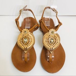 PREGO Boho Sandals Flats Bohemia Gypsy T-strap